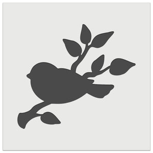 Bird Sitting on a Tree Branch Wall Cookie DIY Craft Reusable Stencil