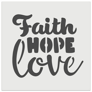 Faith Hope Love Wall Cookie DIY Craft Reusable Stencil