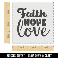 Faith Hope Love Wall Cookie DIY Craft Reusable Stencil