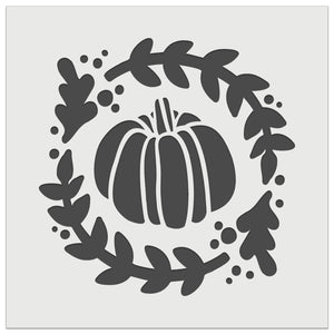 Fall Autumn Pumpkin in Wreath Wall Cookie DIY Craft Reusable Stencil