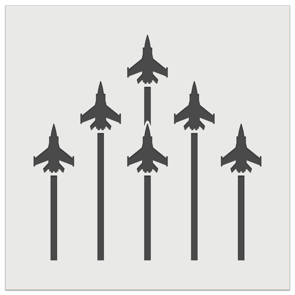 Fighter Jet Formation Wall Cookie DIY Craft Reusable Stencil