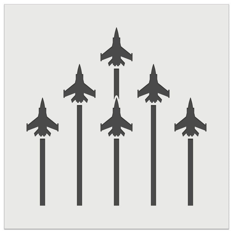 Fighter Jet Formation Wall Cookie DIY Craft Reusable Stencil