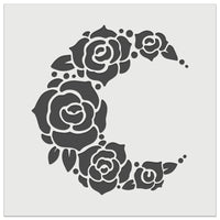 Floral Moon Roses Wall Cookie DIY Craft Reusable Stencil