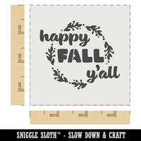 Happy Fall Y'all Autumn Foliage Wall Cookie DIY Craft Reusable Stencil