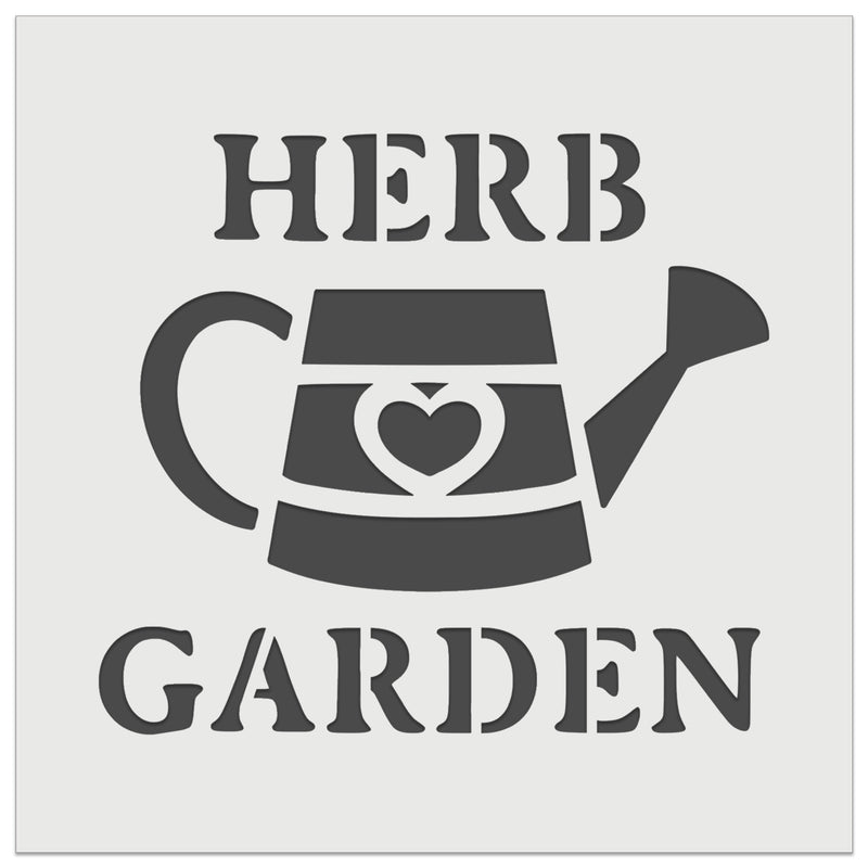 Herb Garden Watering Can Wall Cookie DIY Craft Reusable Stencil