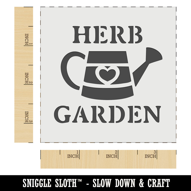 Herb Garden Watering Can Wall Cookie DIY Craft Reusable Stencil