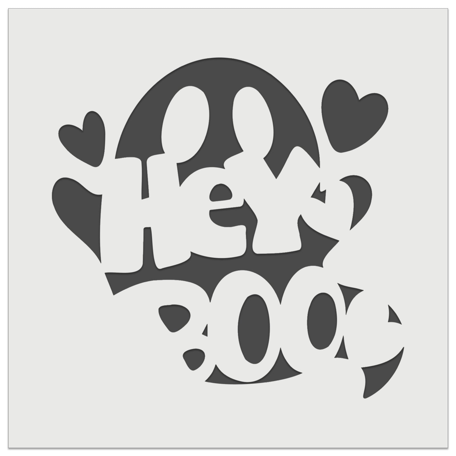 Hey Boo Ghost Halloween Wall Cookie DIY Craft Reusable Stencil