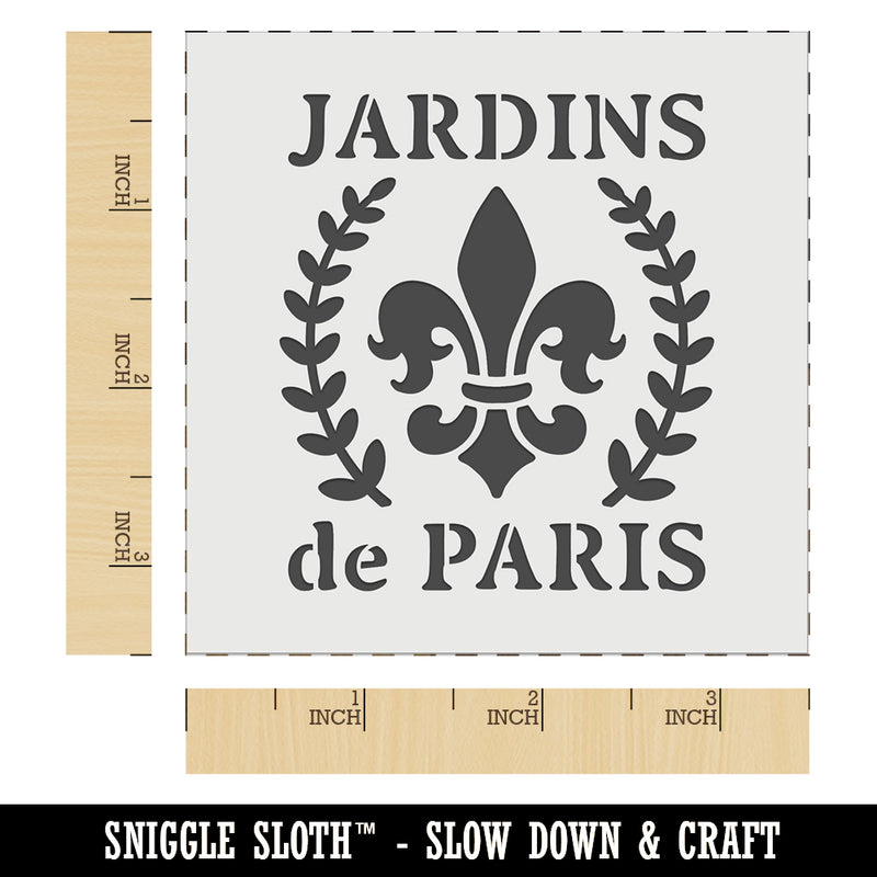 Jardins de Paris Fleur de Lis Wall Cookie DIY Craft Reusable Stencil