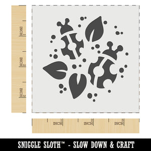 Ladybugs and Leaves Wall Cookie DIY Craft Reusable Stencil