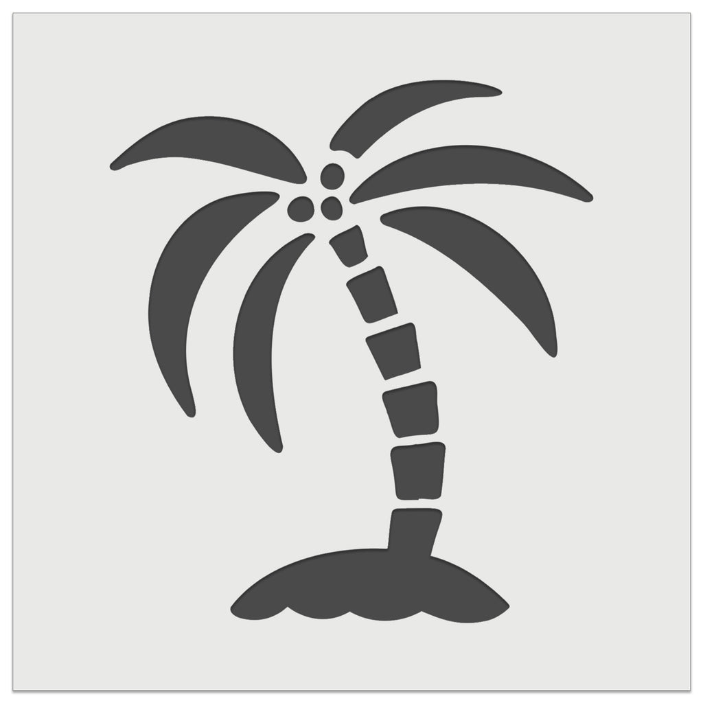 Palm Tree on Tropical Island Wall Cookie DIY Craft Reusable Stencil