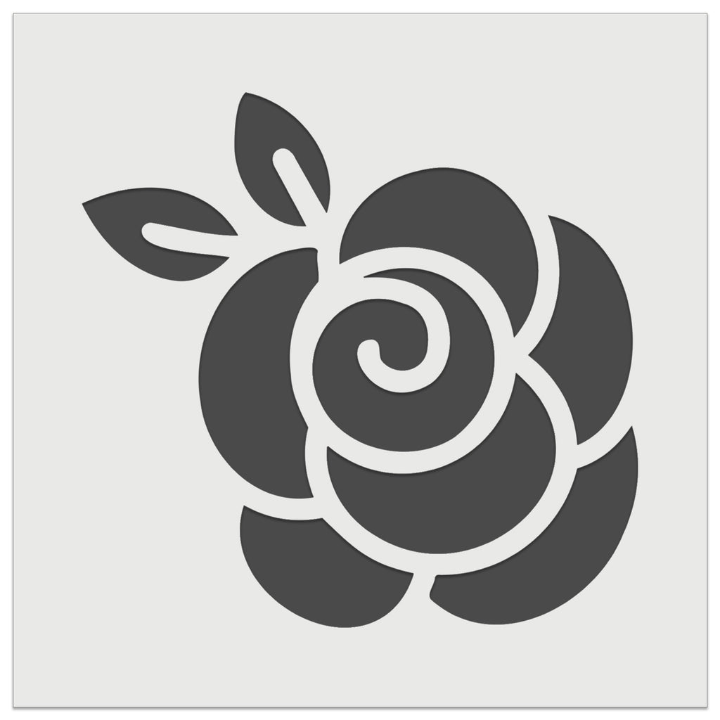 Rounded Rose Flower Wall Cookie DIY Craft Reusable Stencil