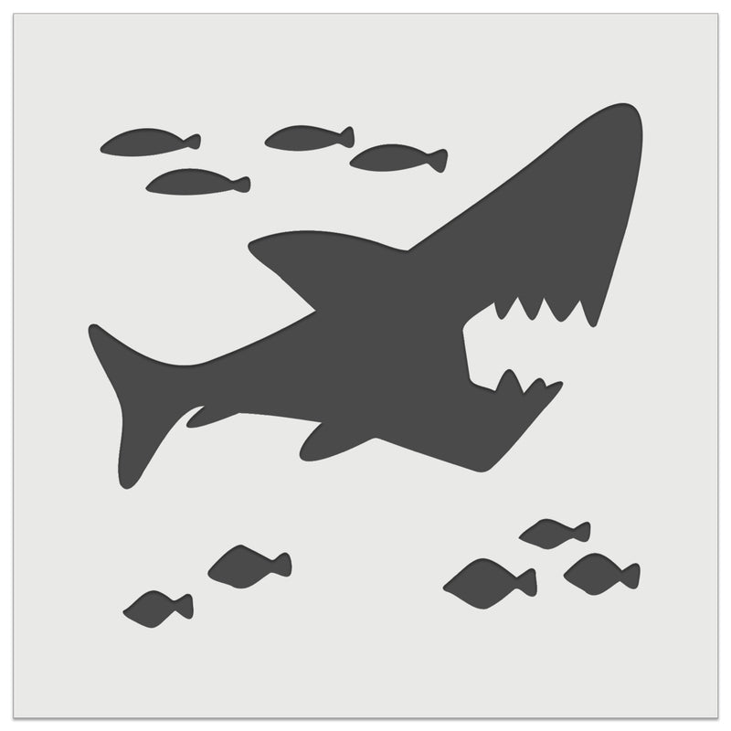 Shark and School of Fish Wall Cookie DIY Craft Reusable Stencil