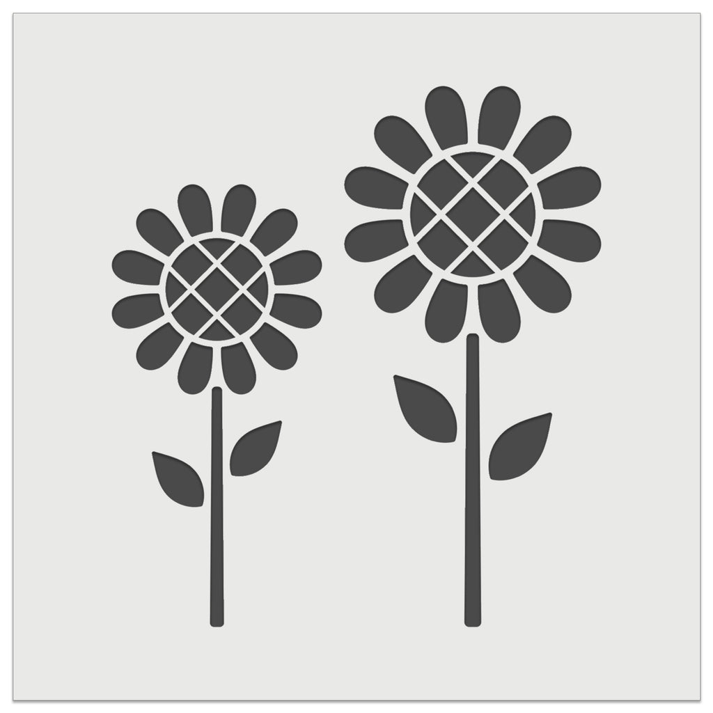 Sunflower Pair Wall Cookie DIY Craft Reusable Stencil