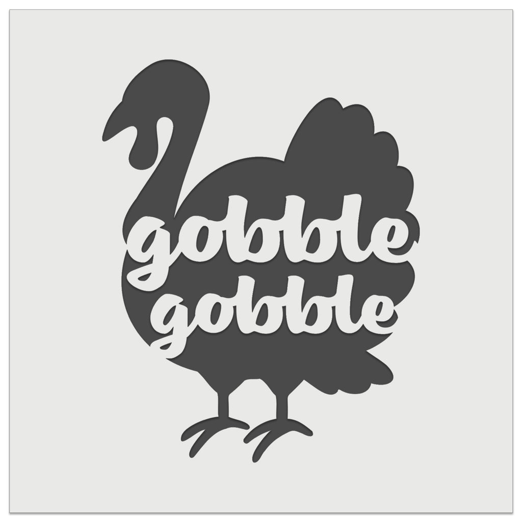Thanksgiving Turkey Silhouette Gobble Gobble Wall Cookie DIY Craft Reusable Stencil