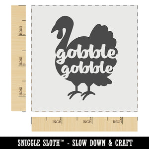 Thanksgiving Turkey Silhouette Gobble Gobble Wall Cookie DIY Craft Reusable Stencil