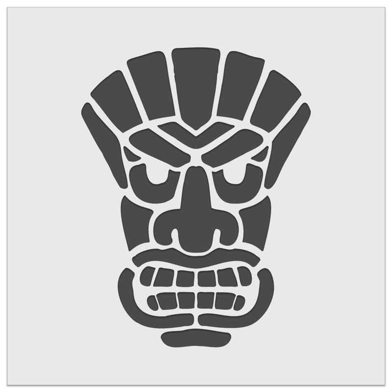 Tiki Mask Hawaii Luau Wall Cookie DIY Craft Reusable Stencil