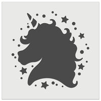 Unicorn Head and Stars Wall Cookie DIY Craft Reusable Stencil