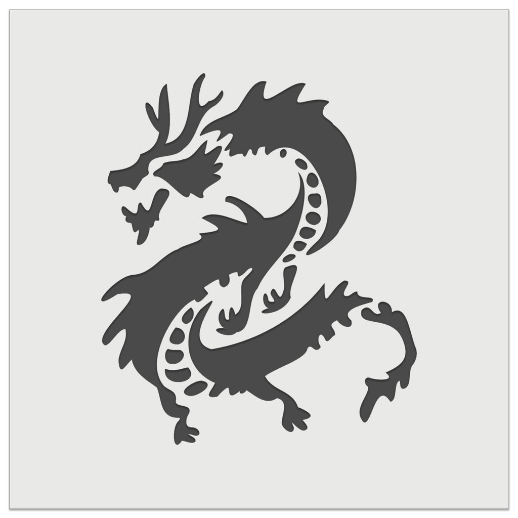 Asian Long Dragon Chinese Mythological Creature Wall Cookie DIY Craft Reusable Stencil