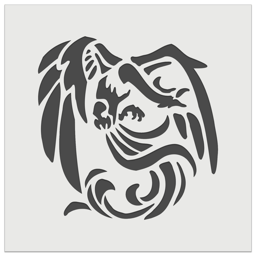 Asian Phoenix Fenghuang Chinese Mythological Creature Wall Cookie DIY Craft Reusable Stencil