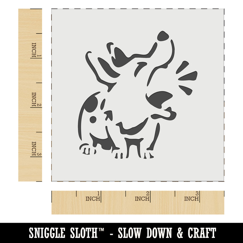 Barking Spotted Dog Corgi Wall Cookie DIY Craft Reusable Stencil