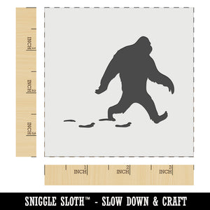 Bigfoot Sasquatch Walking with Footprint Trail Wall Cookie DIY Craft Reusable Stencil