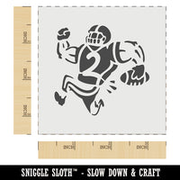 Cartoon American Football Player Running with Ball Wall Cookie DIY Craft Reusable Stencil