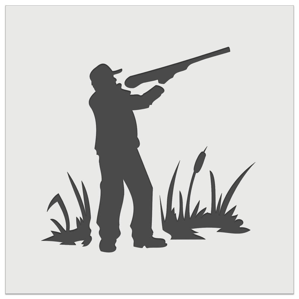 Duck Hunter with Hunting Rifle Wall Cookie DIY Craft Reusable Stencil