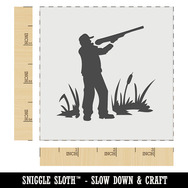 Duck Hunter with Hunting Rifle Wall Cookie DIY Craft Reusable Stencil