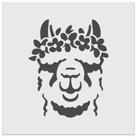 Flower Crown Llama Head Wall Cookie DIY Craft Reusable Stencil