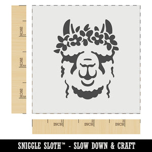 Flower Crown Llama Head Wall Cookie DIY Craft Reusable Stencil