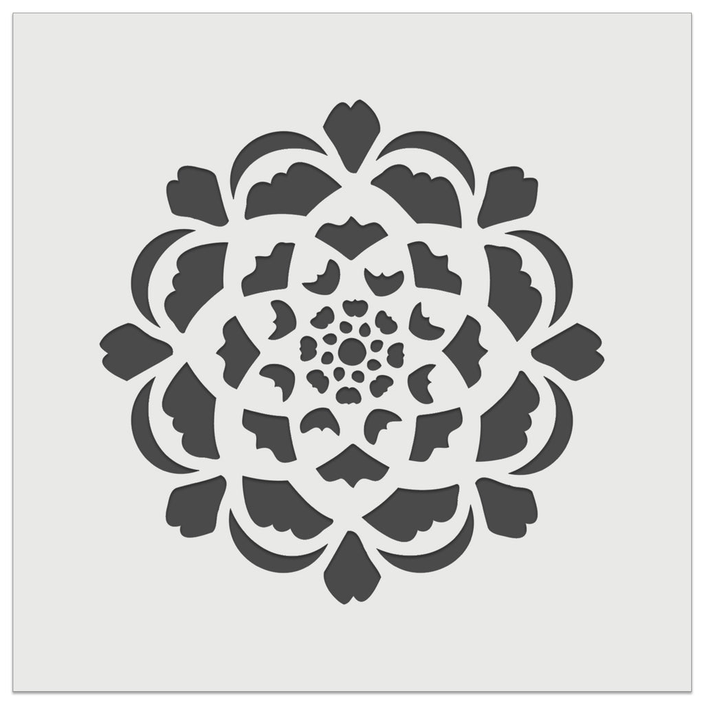 Geometric Artichoke Flower Top Wall Cookie DIY Craft Reusable Stencil