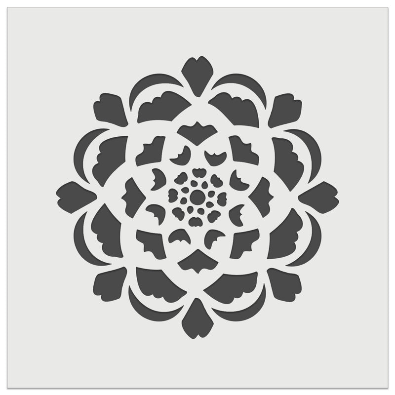 Geometric Artichoke Flower Top Wall Cookie DIY Craft Reusable Stencil