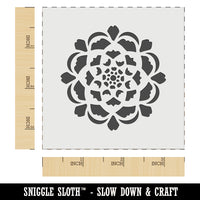 Geometric Artichoke Flower Top Wall Cookie DIY Craft Reusable Stencil