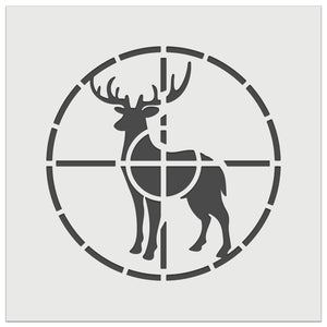 Hunting Hunter Deer in Crosshair Wall Cookie DIY Craft Reusable Stencil