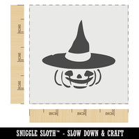 Jack-O'-Lantern with Witch Hat Halloween Pumpkin Wall Cookie DIY Craft Reusable Stencil