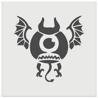 One Eyed Monster Demon with Bat Wings Wall Cookie DIY Craft Reusable Stencil