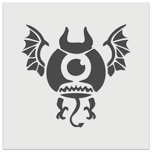 One Eyed Monster Demon with Bat Wings Wall Cookie DIY Craft Reusable Stencil