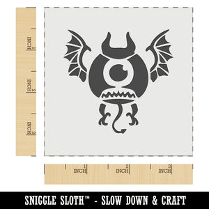 One Eyed Monster Demon with Bat Wings Wall Cookie DIY Craft Reusable Stencil