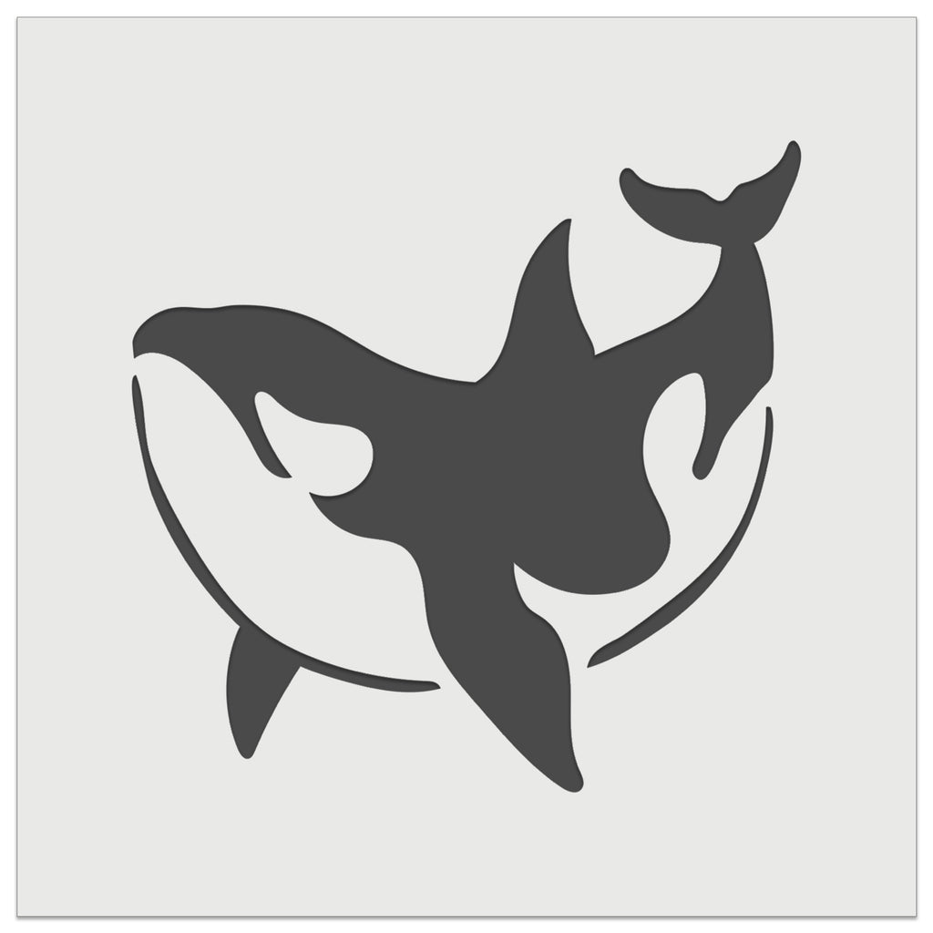 Orca Killer Whale Swimming Wall Cookie DIY Craft Reusable Stencil