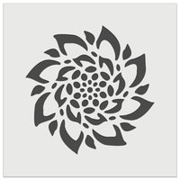 Radial Succulent Flower Spiral Wall Cookie DIY Craft Reusable Stencil