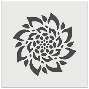 Radial Succulent Flower Spiral Wall Cookie DIY Craft Reusable Stencil