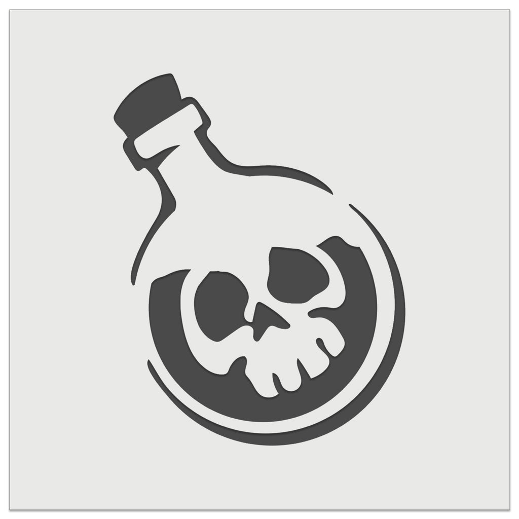Skull Poison Potion Bottle Wall Cookie DIY Craft Reusable Stencil