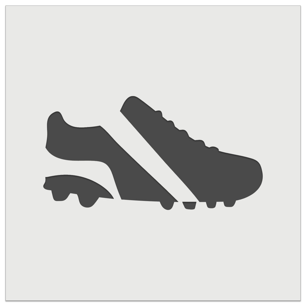 Soccer Football Cleats Sports Shoes Wall Cookie DIY Craft Reusable Stencil
