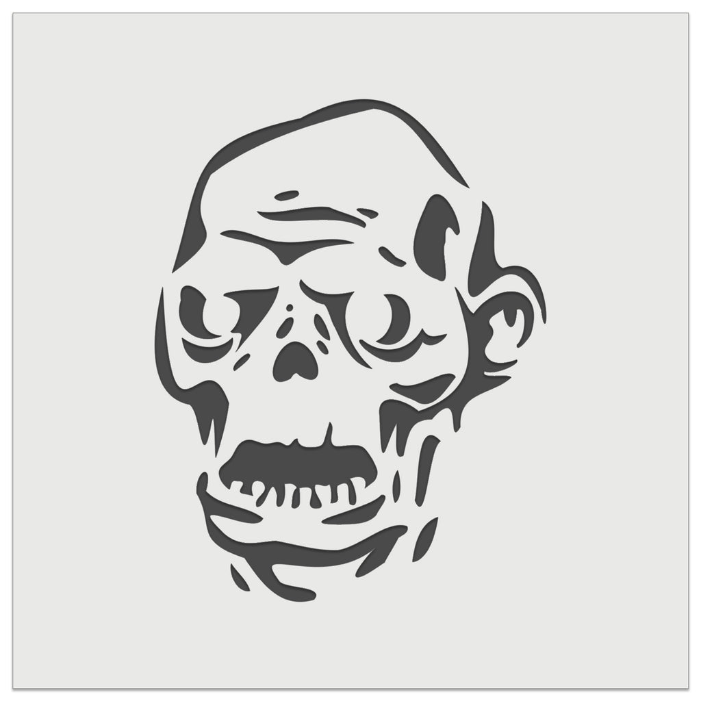 Spooky Zombie Head Halloween Monster Wall Cookie DIY Craft Reusable Stencil