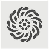 Swirling Geometrical Flower Wall Cookie DIY Craft Reusable Stencil