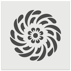 Swirling Geometrical Flower Wall Cookie DIY Craft Reusable Stencil