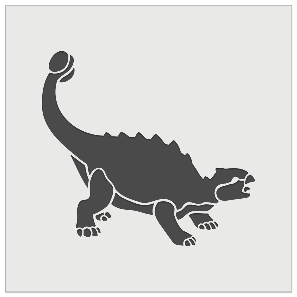 Ankylosaurus Dinosaur Wall Cookie DIY Craft Reusable Stencil