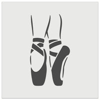 Ballerina on Toes Slippers Shoes Ballet Dance Wall Cookie DIY Craft Reusable Stencil