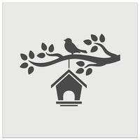 Bird House on Tree Branch Wall Cookie DIY Craft Reusable Stencil