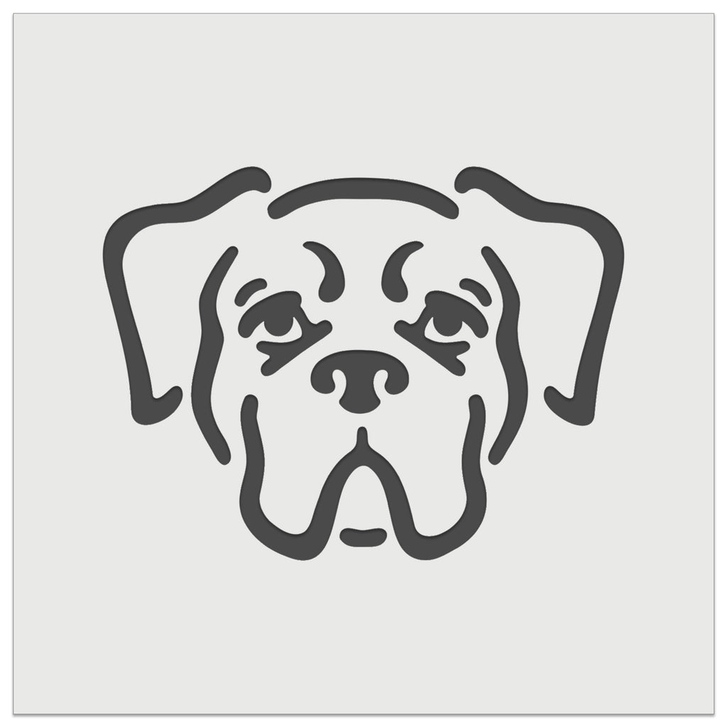 Boxer Dog Head Wall Cookie DIY Craft Reusable Stencil